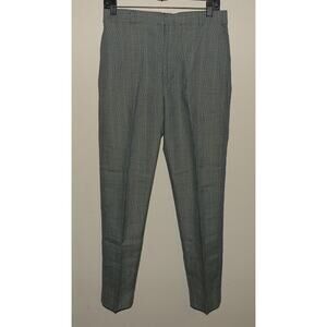 Vtg 60s 70s Men’s Levi’s Sta-Prest Dress Pants 30 x 29.5 Gray Plaid Talon Zipper